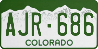 CO license plate AJR686