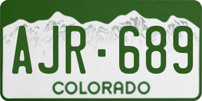 CO license plate AJR689