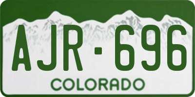 CO license plate AJR696
