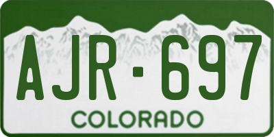 CO license plate AJR697