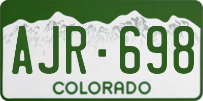 CO license plate AJR698