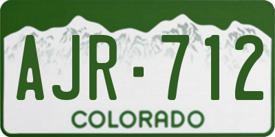 CO license plate AJR712