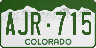 CO license plate AJR715