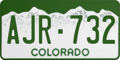 CO license plate AJR732