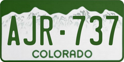 CO license plate AJR737