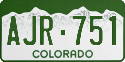 CO license plate AJR751