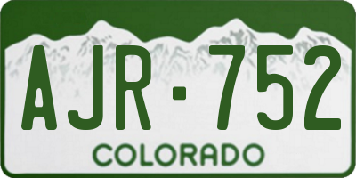 CO license plate AJR752