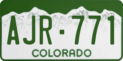 CO license plate AJR771