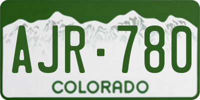 CO license plate AJR780
