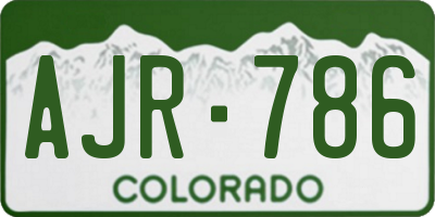CO license plate AJR786
