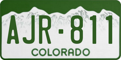 CO license plate AJR811
