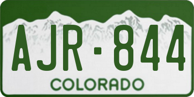 CO license plate AJR844
