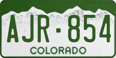 CO license plate AJR854