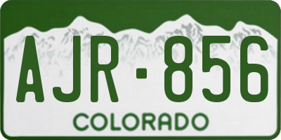 CO license plate AJR856