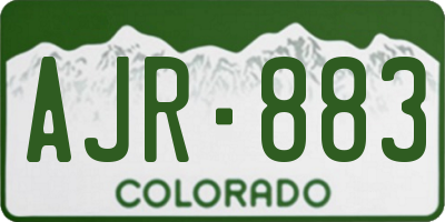 CO license plate AJR883