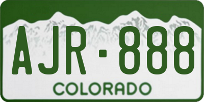 CO license plate AJR888