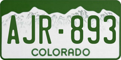CO license plate AJR893