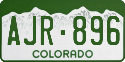 CO license plate AJR896