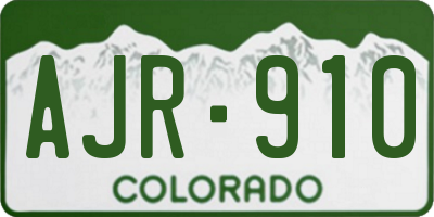 CO license plate AJR910