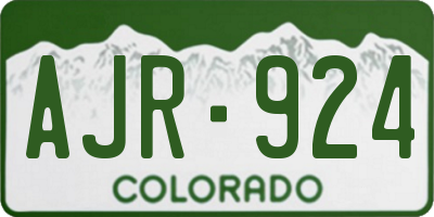 CO license plate AJR924