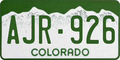 CO license plate AJR926