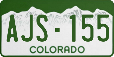 CO license plate AJS155
