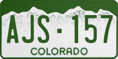 CO license plate AJS157