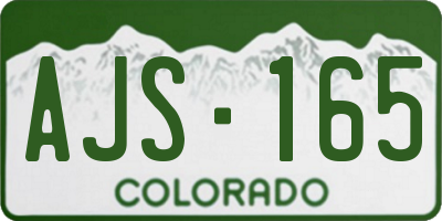 CO license plate AJS165