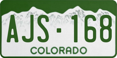 CO license plate AJS168