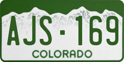 CO license plate AJS169