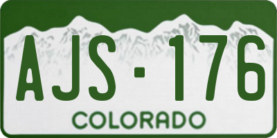 CO license plate AJS176