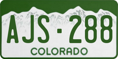 CO license plate AJS288