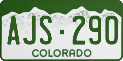 CO license plate AJS290