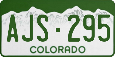 CO license plate AJS295