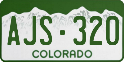 CO license plate AJS320