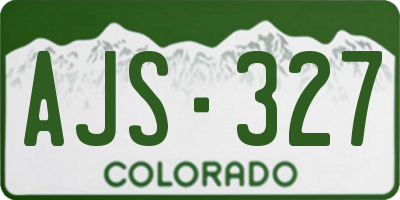CO license plate AJS327