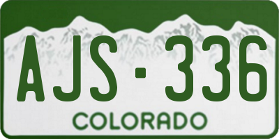 CO license plate AJS336
