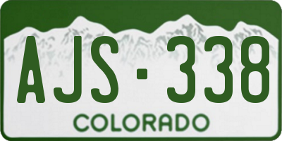 CO license plate AJS338