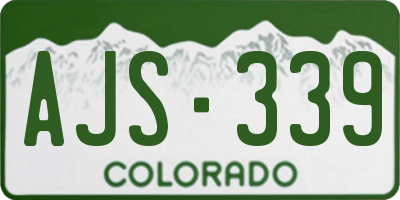 CO license plate AJS339