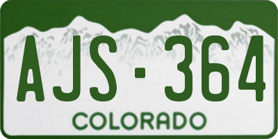 CO license plate AJS364