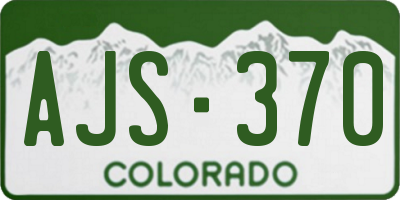 CO license plate AJS370