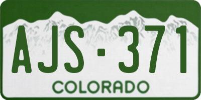 CO license plate AJS371