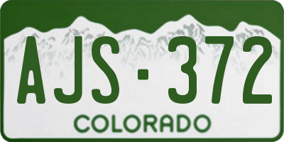 CO license plate AJS372