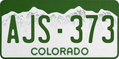 CO license plate AJS373