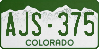 CO license plate AJS375