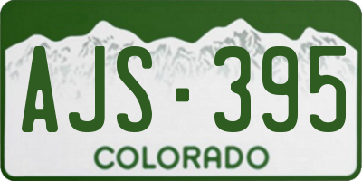 CO license plate AJS395