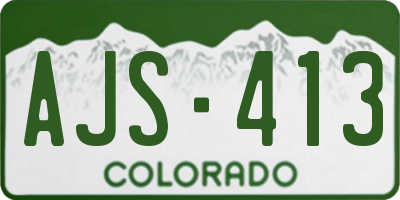 CO license plate AJS413