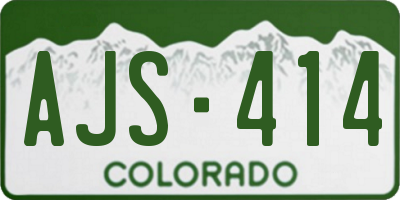 CO license plate AJS414
