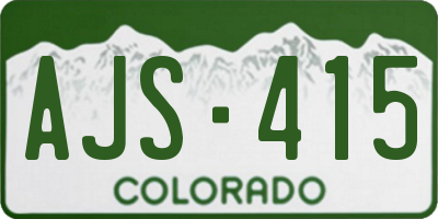 CO license plate AJS415