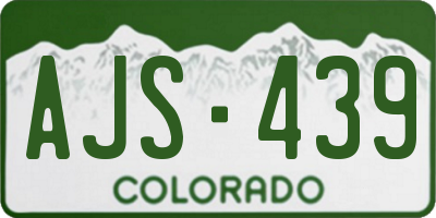CO license plate AJS439